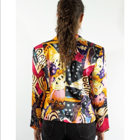 Alberto Makali abstract butterfly silk blazer. - Picture 4 of 4